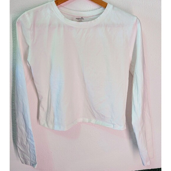 Sugar Kiss Cropped Women's Size Extra Large Long Sleeve White (979D) - Picture 1 of 3